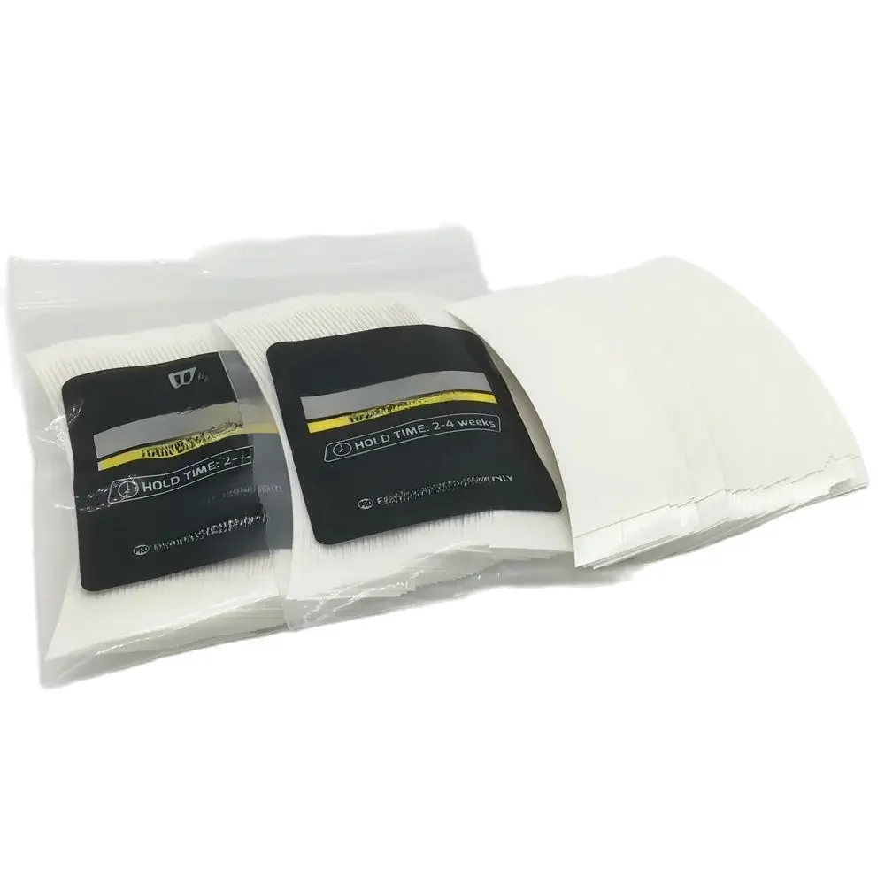 36 pièces 7.6 cm * 2.2 cm blanc Ultra tenir ruban dentelle avant ruban arc double face ruban pour toupet perruque adhésif