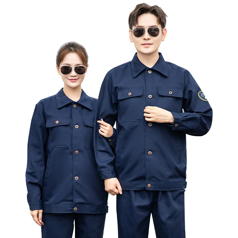 

Flame Retardant Coveralls Set Men's Cotton Anti-scalding Resistant High Temperature Electric Welding Furnace Front Worker Suits