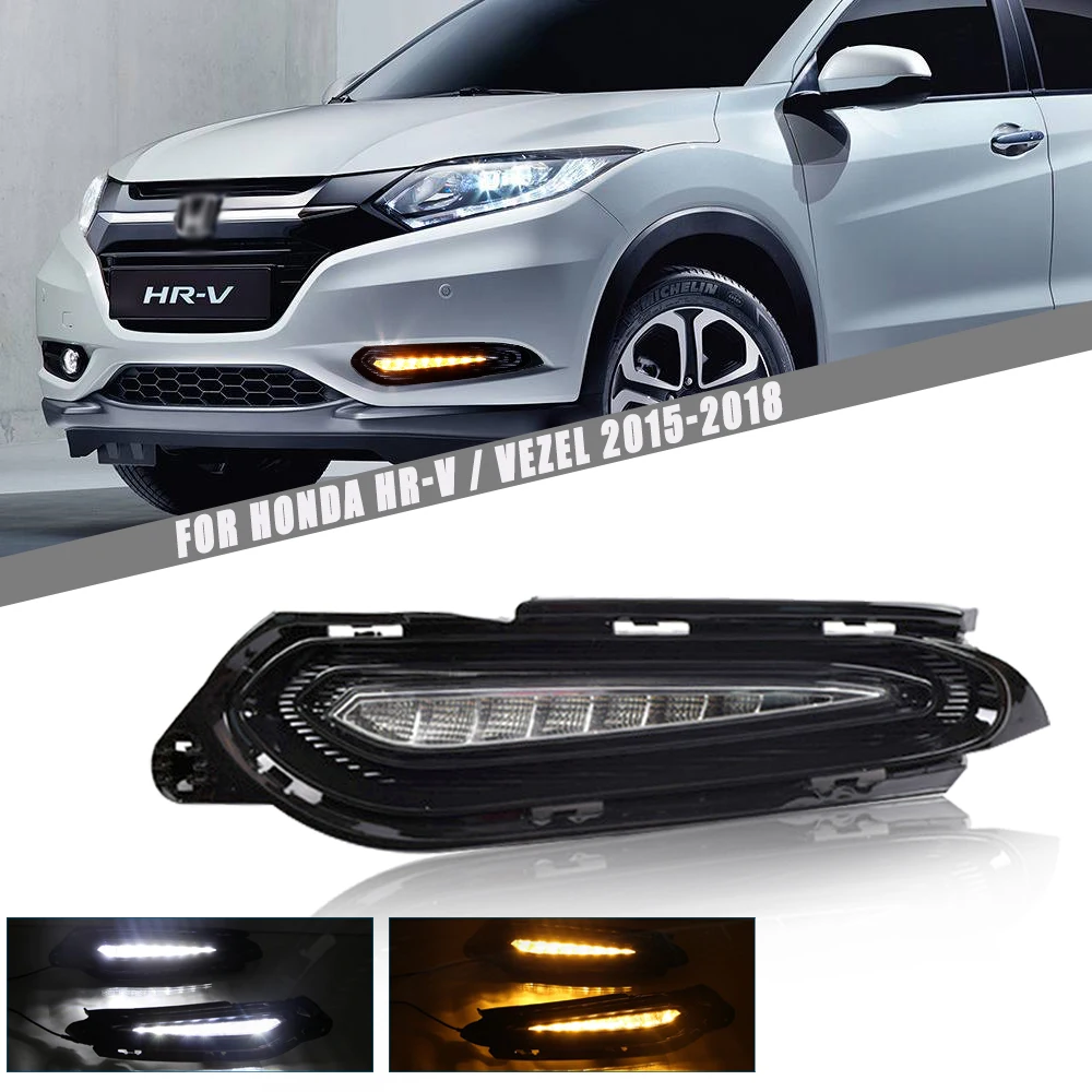 

FOR HONDA HR-V HRV / VEZEL 2015 2016 2017 2018 LED Light Bar DRL Daylight Day Time Running Light Fog Lamp Cover w/Wiring Set