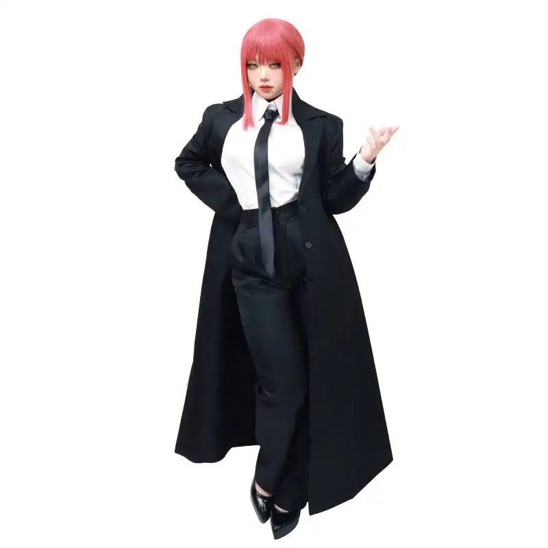 

DAZCOS Chainsaw Man Makima Cosplay Costume Men Women Suit Uniform Anime Outfit Jacket Suit Set with Tie Cos Clothing Halloween