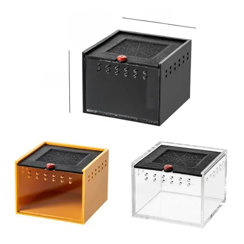Boîte transparente d'élevage d'animaux de compagnie, boîte d'alimentation pour animaux de compagnie, lézard, ver à soie, scorpion, CÔTÉ cinelle, insecte, maison pour animaux de compagnie, jos en