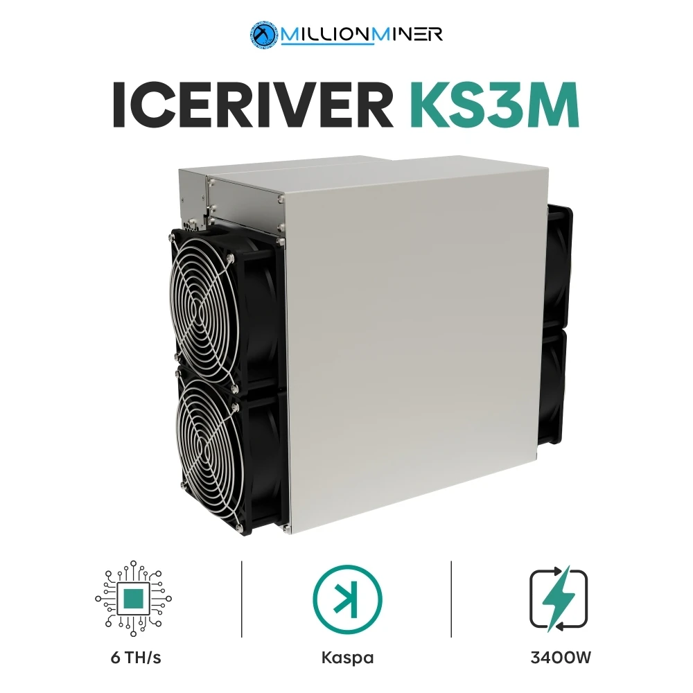 FR Новый КУПИТЬ 2 ПОЛУЧИ 1 БЕСПЛАТНО ICERIVER KASPA KS3M 6TH KAS Miner
