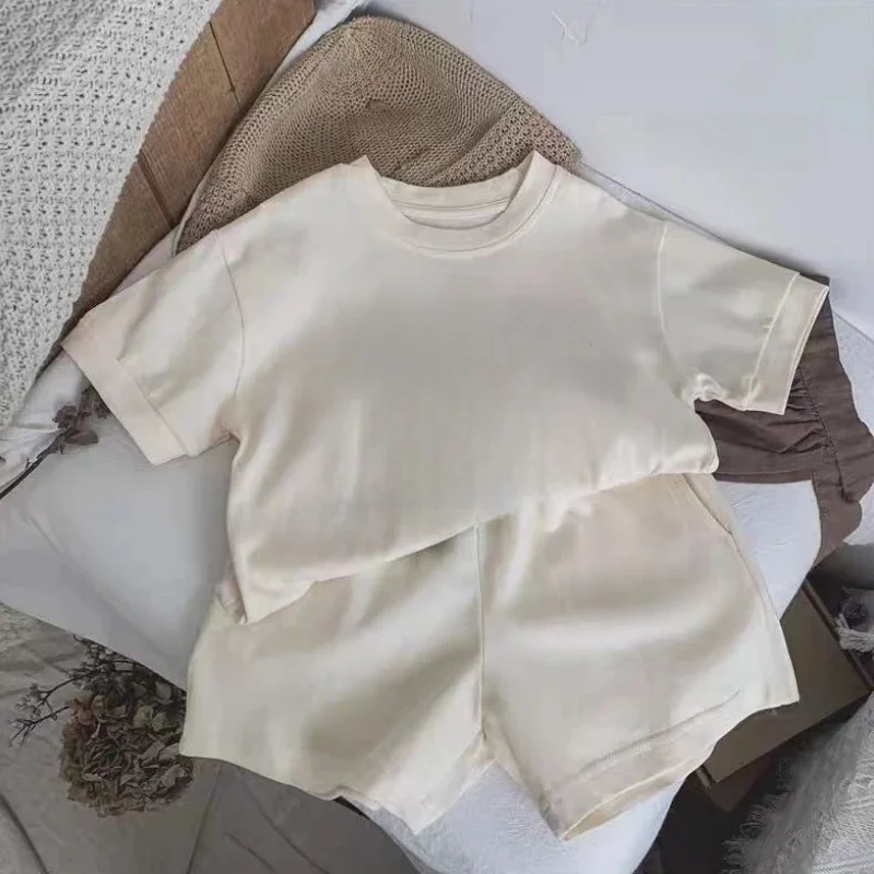 Ensemble de vêtements d'été pour bébés garçons et filles, T-shirts et Shorts imprimés de voiture, costume 2 pièces pour enfants, tenues à manches courtes, survêtements