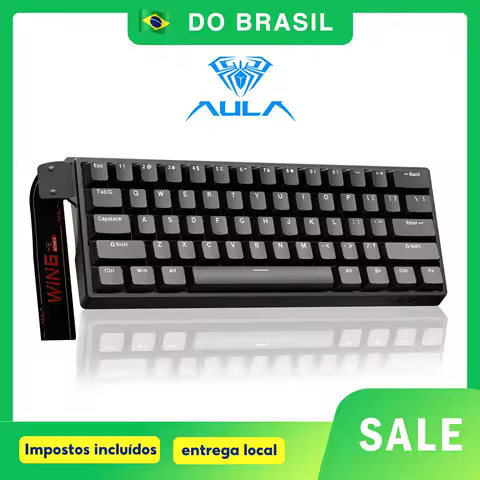 AULA WIN60 Teclado com interruptor magnético Gatilho rápido 8K Retorno RGB Hotswap 60% Teclado para jogos personalizado