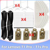 Fit For Lenovo T1S Pro / T1 Pro/ Proscenic M7 Pro Parts Accessories Roller Side Brush Cover Guard Hepa Filter Mop Cloth Dust Bag