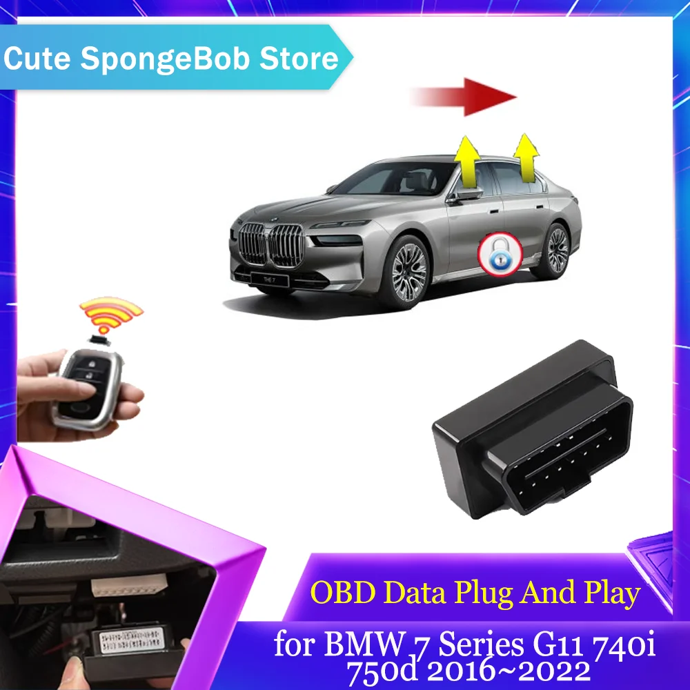 Car OBD Data Module for BMW 7 Series G11 740i 750d 2016~2022 2017 2018 Window Folding Lifting Speed Lock Door Unlock Accessories