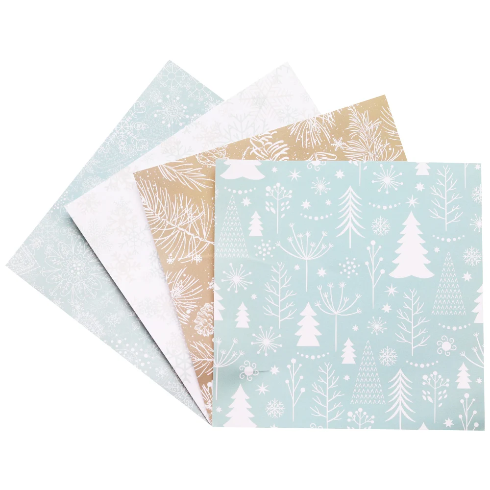 Creative Path Winter Christmas 12 Zoll Scrapbooking-Papiere mit Goldfoliendesign, dekoratives Journaling-Hintergrundpapier zum Basteln – Detail 6
