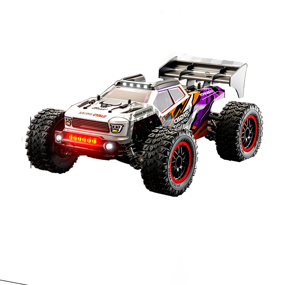 RC-Auto 4WD Ferngesteuertes Hochgeschwindigkeits-Offroad-Fahrzeug 2,4G Bürstenlos mit Metall-Differential, LED-Scheinwerfern und unabhängigen Stoßdämpfern im Maßstab 1:16 Drift-Auto