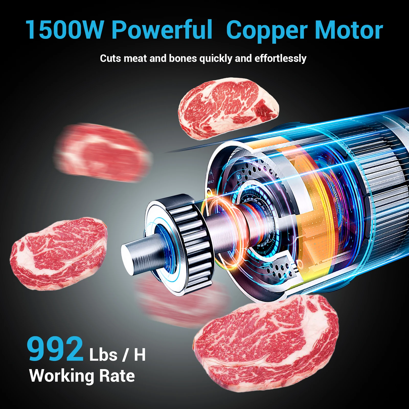 業務用電動肉骨切断機 1500W ステンレス鋼刃 骨帯鋸機 - Band Saw Blade のレビューと価格