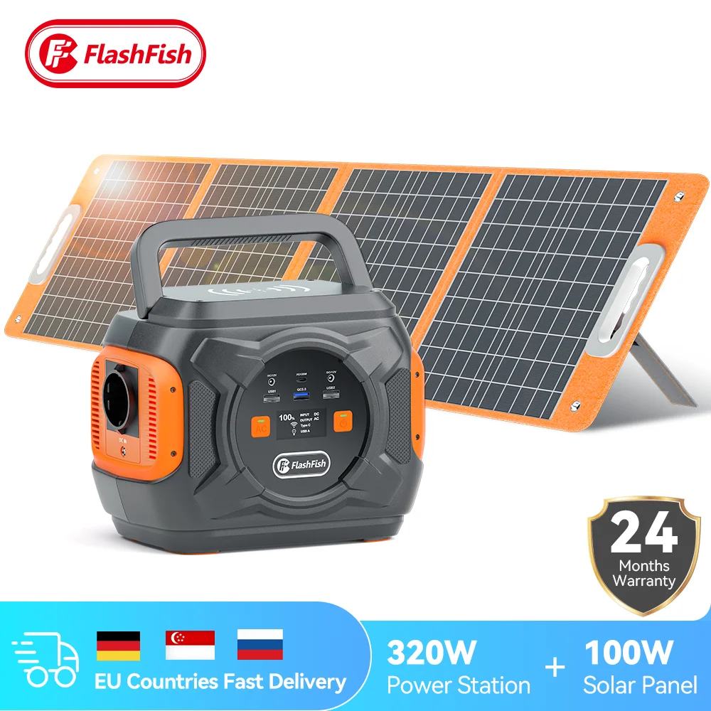 Flash fish 320W Kraftwerk 292wh Solarstrom mit W Solar panel 18V Solar ladegerät Strom versorgung