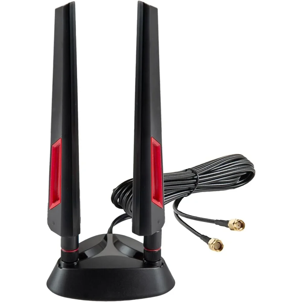 Antena WiFi 2.4GHz 5GHz z mocną podstawą magnetyczną do routera, komputera stacjonarnego, karty WiFi 6E PCI-E, płyty głównej do gier WiFi. — zdjęcie produktu 7