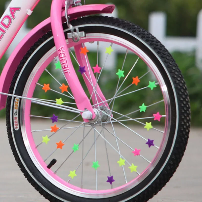 AliExpress 36PCS Colorful Decorations Clips for Kids Bike Multi Color Plastic Bicycle Wheel Spoke Beads