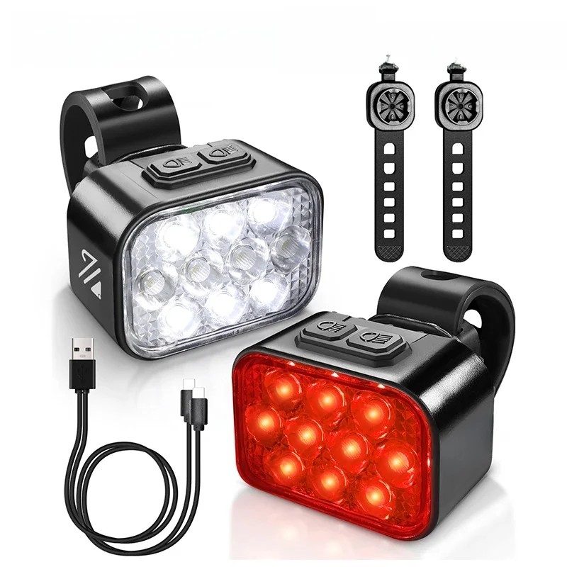 AliExpress BUCKLOS Bicycle Rear Light Front Light 1100mAh LED COB Waterproof Bike Lamp USB Rechargeable Mtb Road Bike Taillights Bike Parts