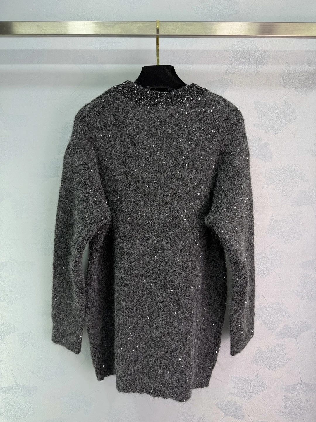 

202525 Autumn-Winter New Design Metallic Knitted Sweater 5D70