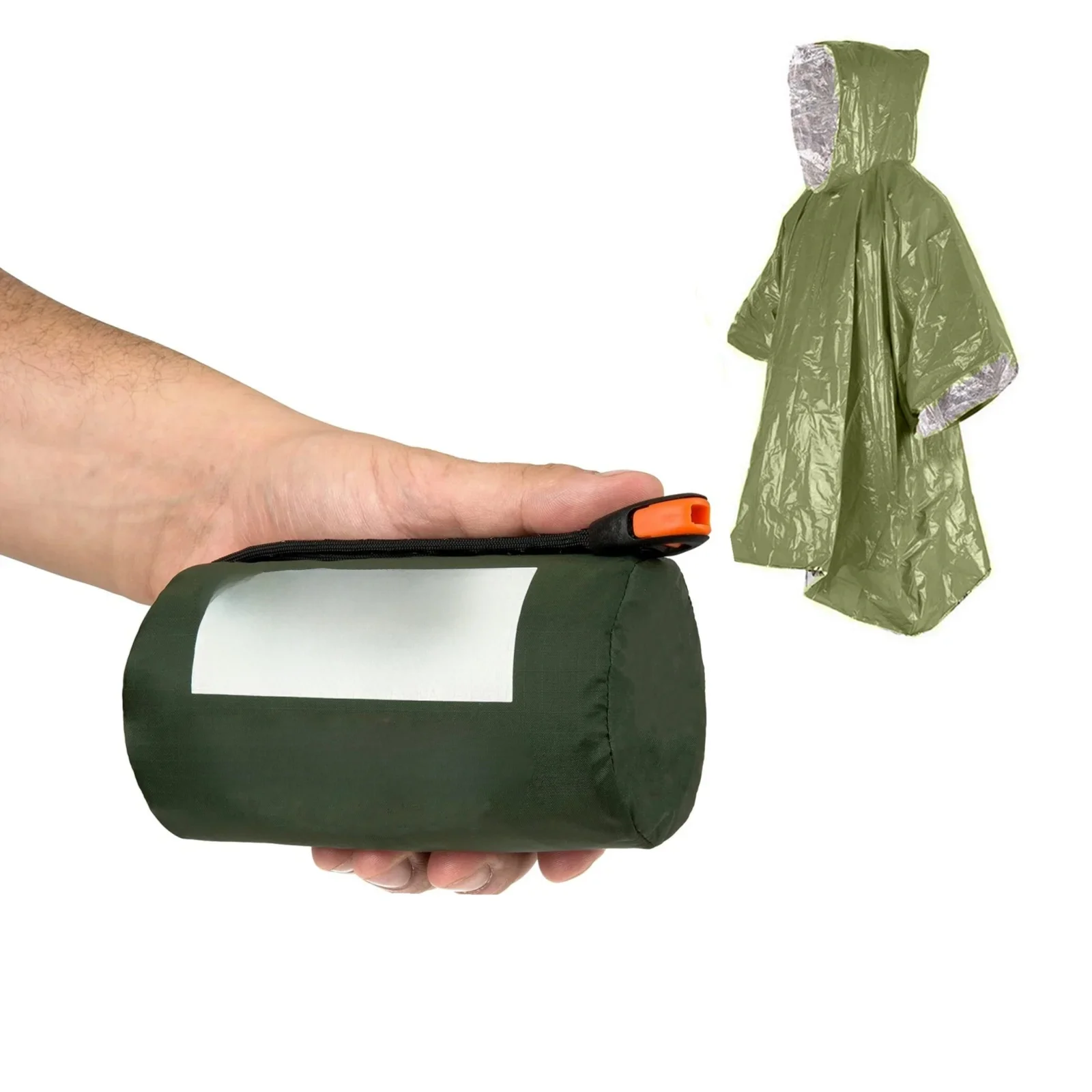 LIFE poncho de survie d'urgence Poncho de pluie couverture spatiale de survie thermique imperméable réfléchissant thermique imperméable pour le camping randonnée