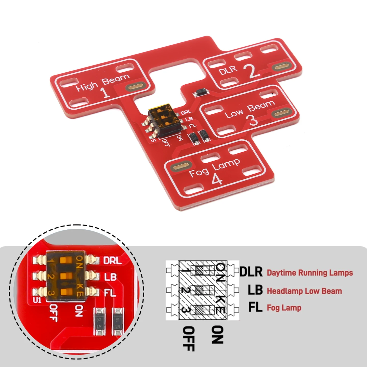 Anpassbare 6 Hochmodus und 8 Hochmodus für 2003–2007 Chevy Silverado und Sierra 1500 Abblendlicht-DRL-Nebelscheinwerfer. Bleiben Sie mit Fernlicht
