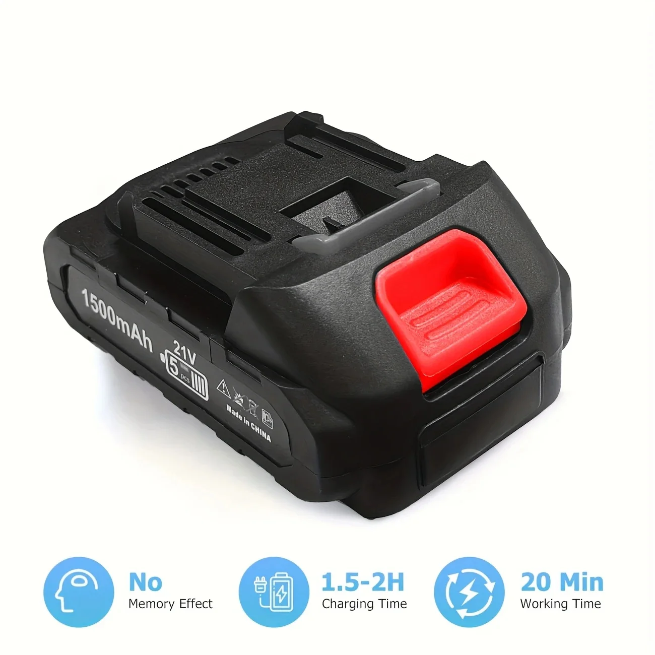 

1500mAh Li-ion Replacement Battery pin for Makita,21V 2.0Ah Battery pin Pack Large Capacity Rechargeable Pack for Cordless Power