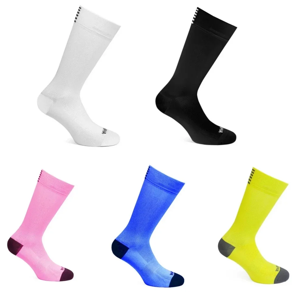 AliExpress NONE New  Road Bike Striped Socks Men and Women Breathable Bike Socks Outdoor Sports Racing Cycling Socks