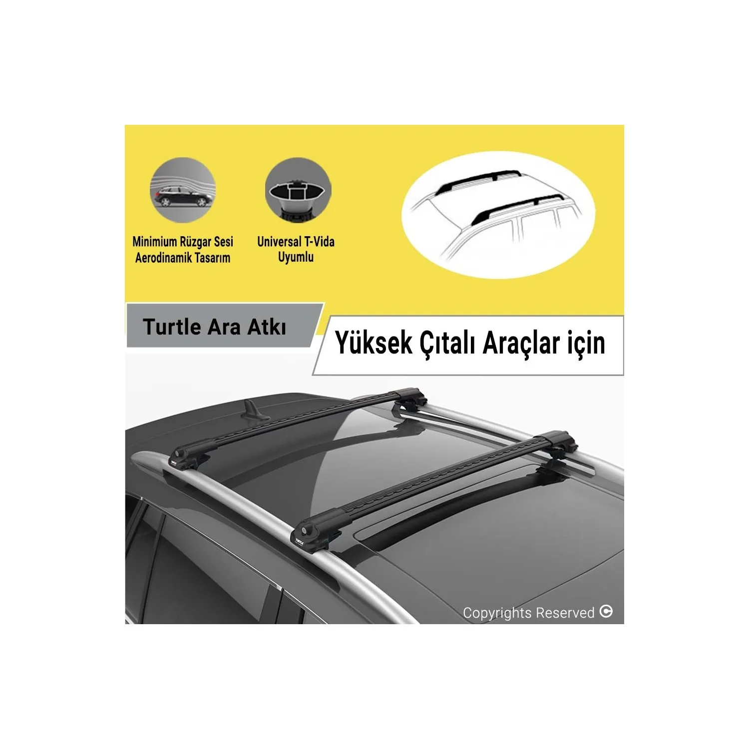 Turtle Air-1 Roof Rack Kit For Turtle Seat Arona (Kj7) Suv 2017 And Above - Car Auto Tuning Spoiler Diffuser Wings Rocker