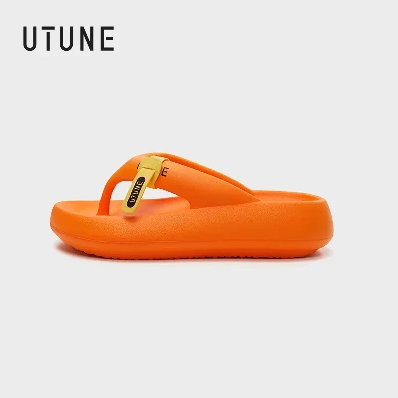 

Женские шлепанцы UTUNE на каблуке, Эва, официальный сайт, Уличная обувь для пар, пляжная обувь на толстой подошве, плоская подошва, большие размеры 29 см