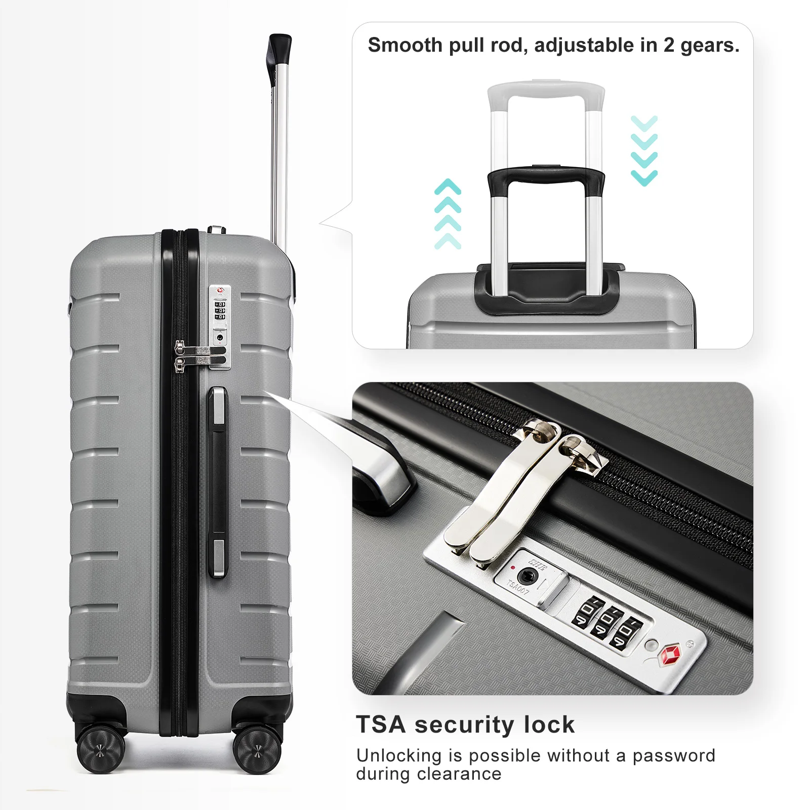 3pcs Cabin Travel Suitcase with Wheels Men Aluminum Trolley Case, Women 20Inch 24 28 Large Carrier Carry-On Luggage Suitcase 캐리어