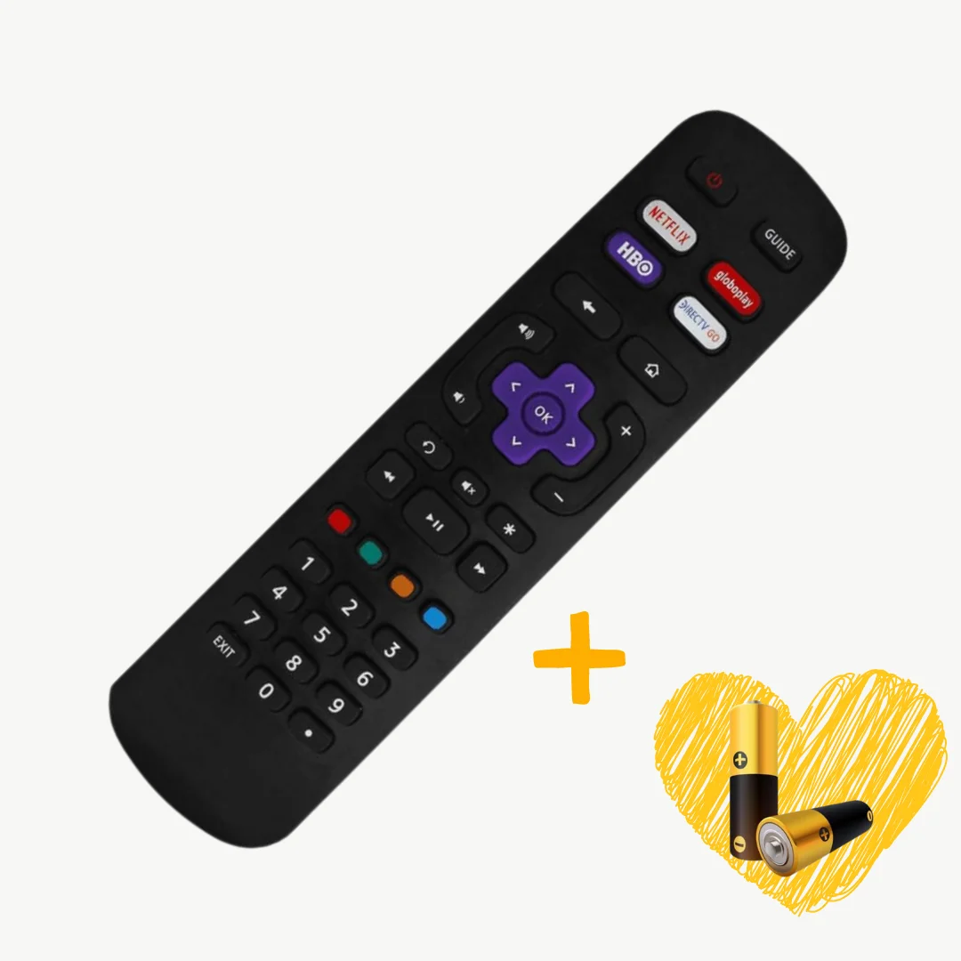 Remote Control For Semp Tcl Roku Smart 4K Netflix Directv HBO