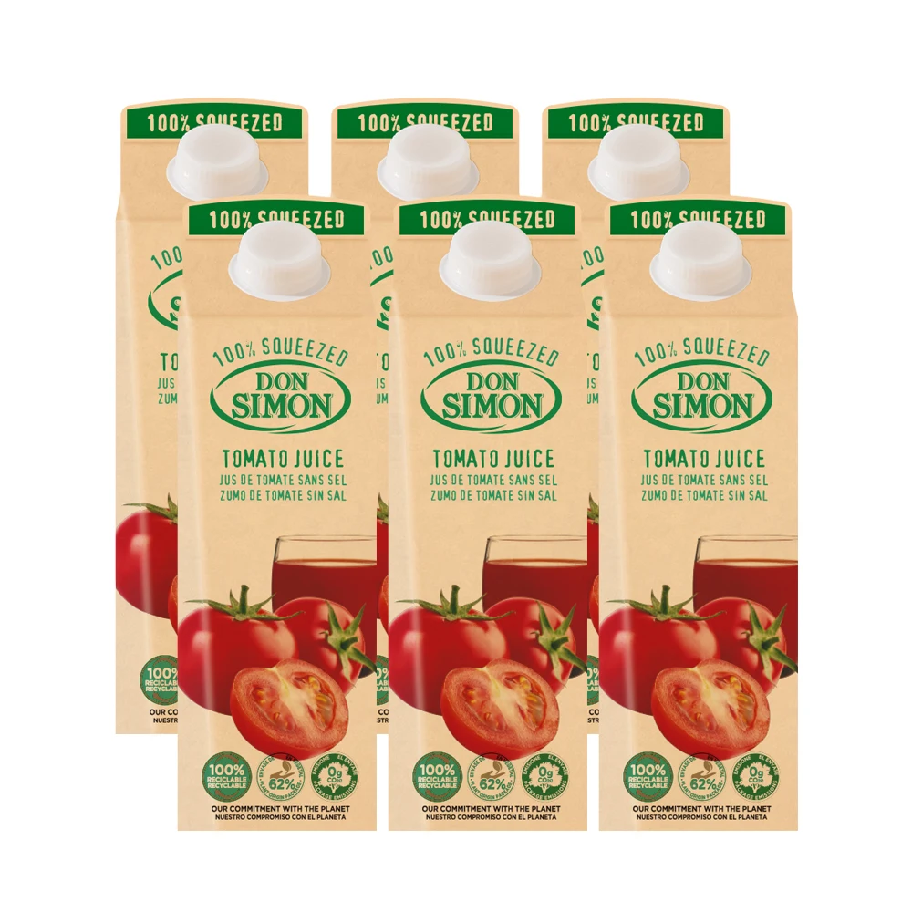 Don Simon Sugo de jugo Nfc sin azúcar 1 litro de jugo de tomate 3+3 (compre 3 y obtenga 3 gratis)