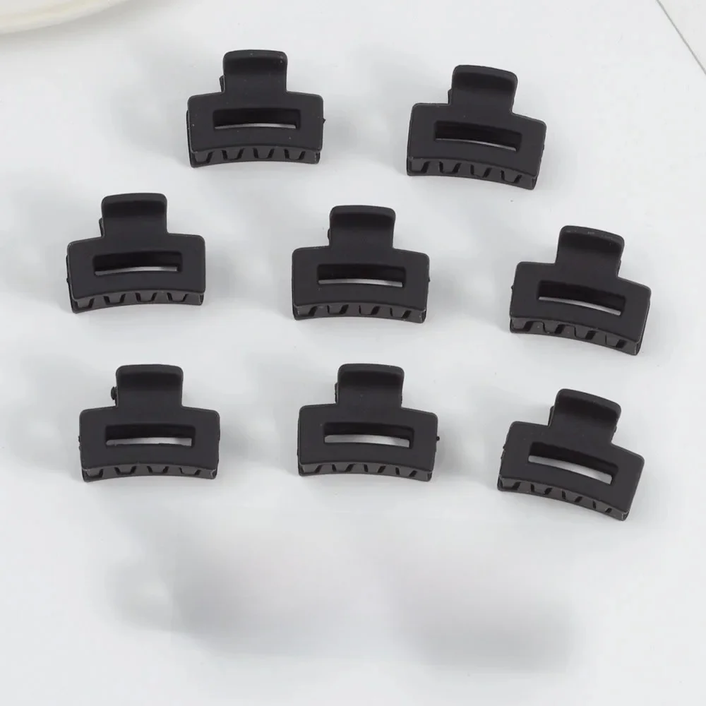 10 stuks kleine haarspeldjes voor vrouwen meisje matte rubberen coating rechthoek haarklauw clips voor vrouwen dunne fijne korte haaraccessoires - afbeelding 2