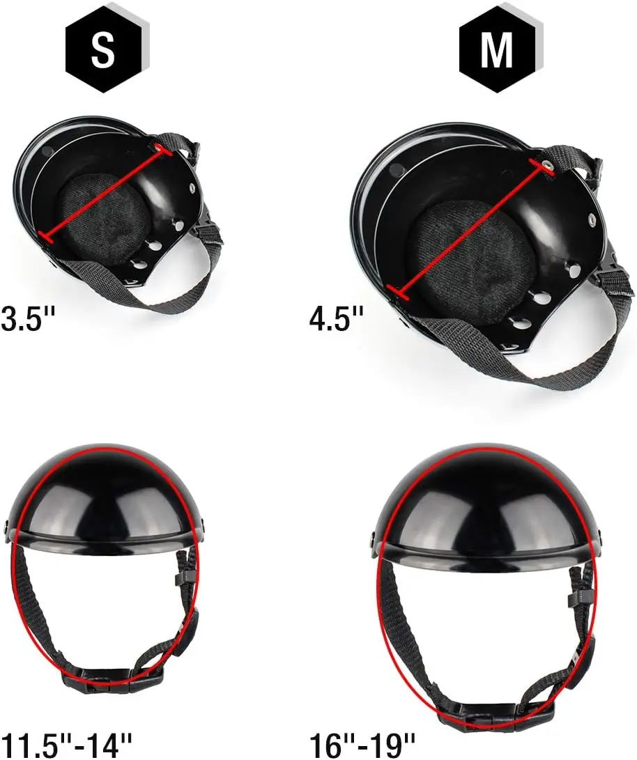 Pet Safety Helmet for Dogs & Cats – Lightweight Hard Shell Head Protection with Adjustable Strap