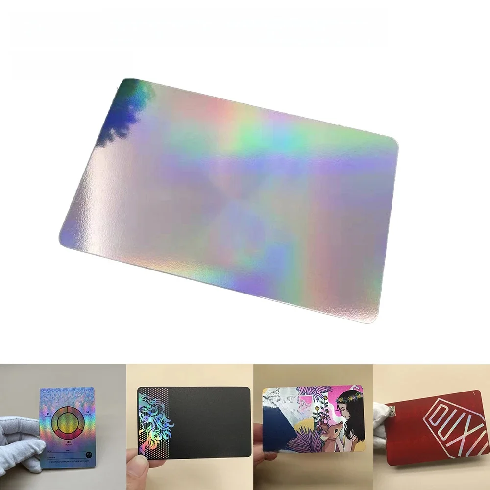 Cartes de visite laser flash en PVC, impression à l'aide de cartes vierges, à peindre, 256, 1, 5, 10 pièces