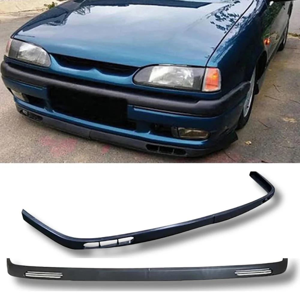 For Renault R19 2 Pcs Front Bumper Lip Body Kit Spoiler Splitter Diffuser High Quality ABS Plastic Professional Tuning Parts