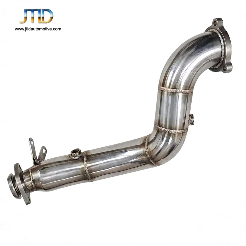 JTLD High Flow Stainless Steel Catless Exhaust Downpipe For Mercedes Benz SLC 300 M271 Four-cylinder M274