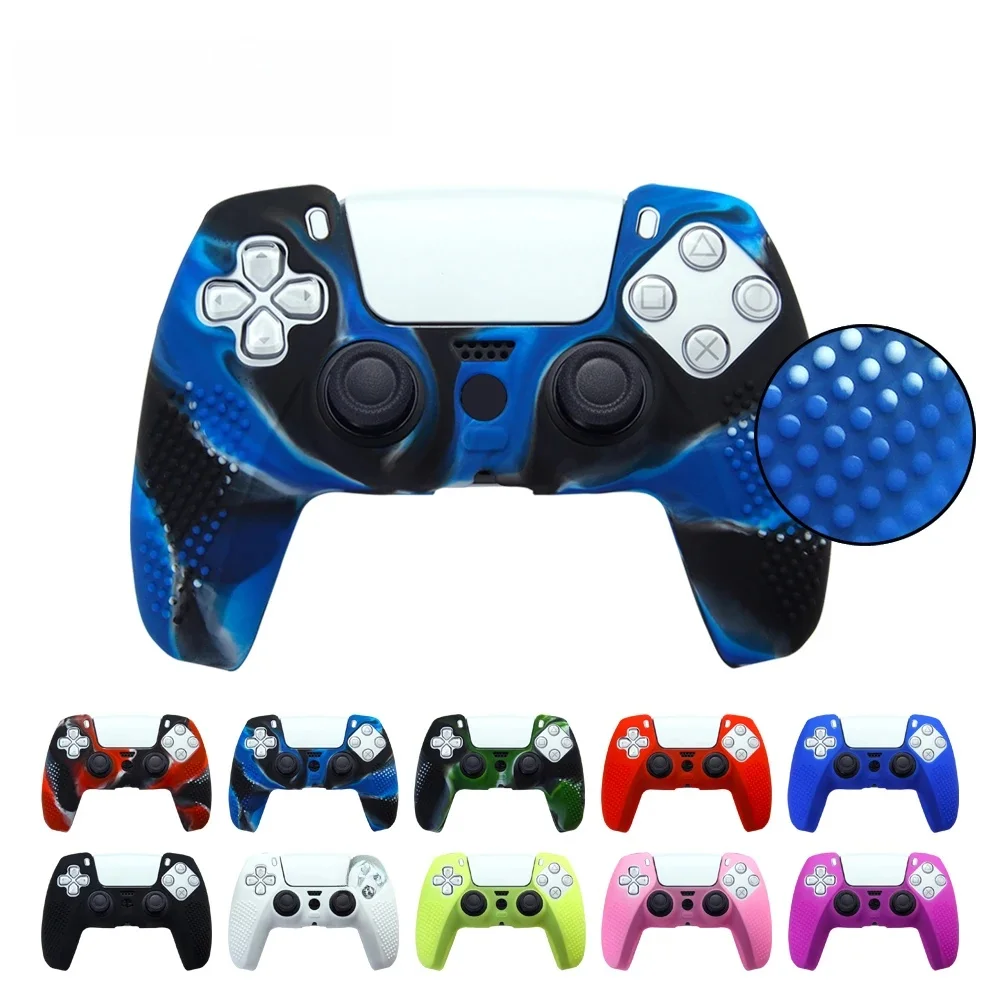 Juste de protection en silicone souple pour manette de console, étui clouté anti-ald, manette de jeu pour Sony Playstation Dualwhip, Dualshock 5, PS5