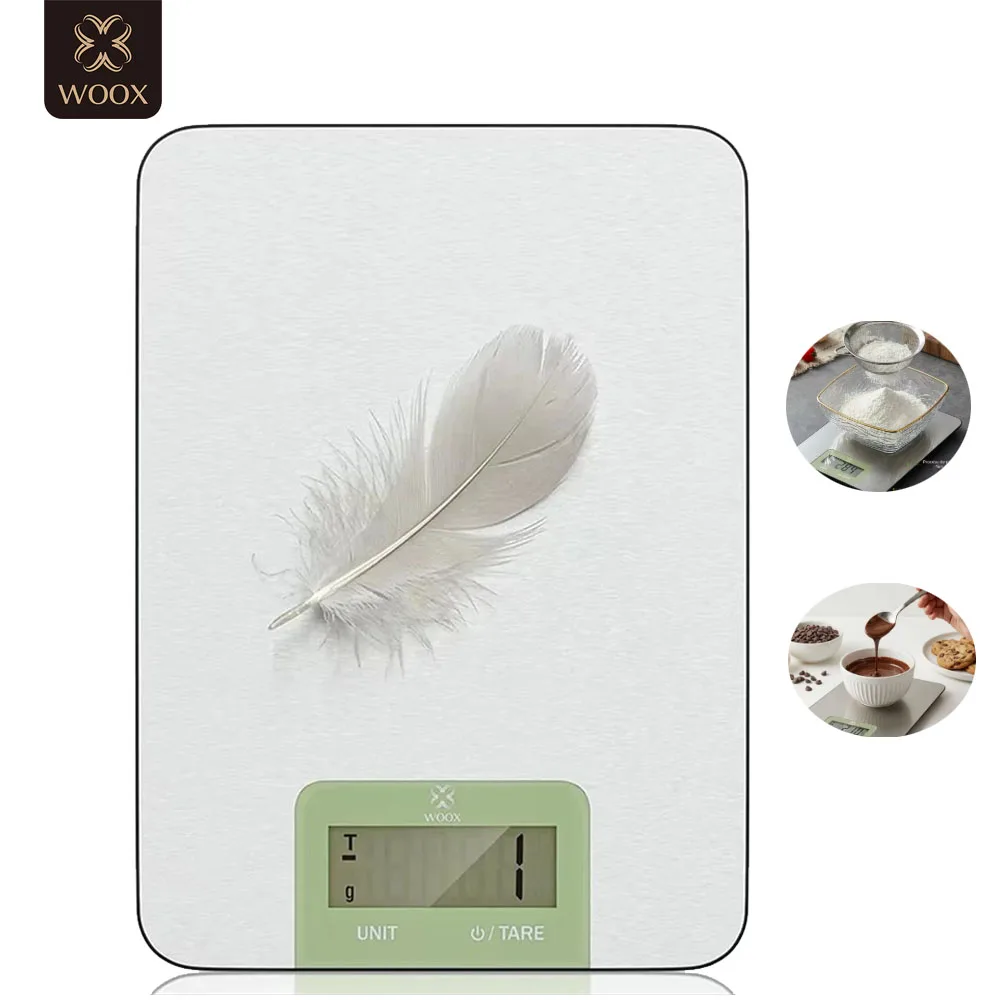 WOOX Balanza de cocina de precisión con pantalla digital, 6 kg/1 g, electrónica, para pesar joyas, alimentos y aperitivos