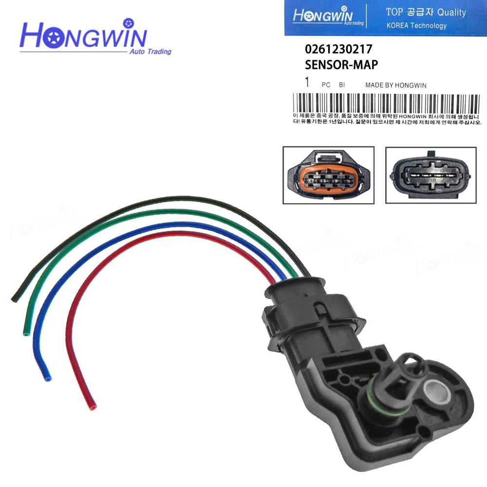 MAP Sensor 0261230217 9470519 Intake Manifold Air Absolute Boost Pressure Sensor For Chevrolet BYD F0 QQ Honda Civic Jazz Stream