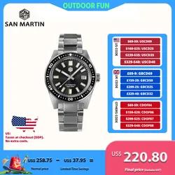 San Martin 62mas V4 41mm reloj de buceo zafiro logotipo aplicado NH35 relojes mecánicos automáticos pulsera fecha 20Bar Lume SN0007