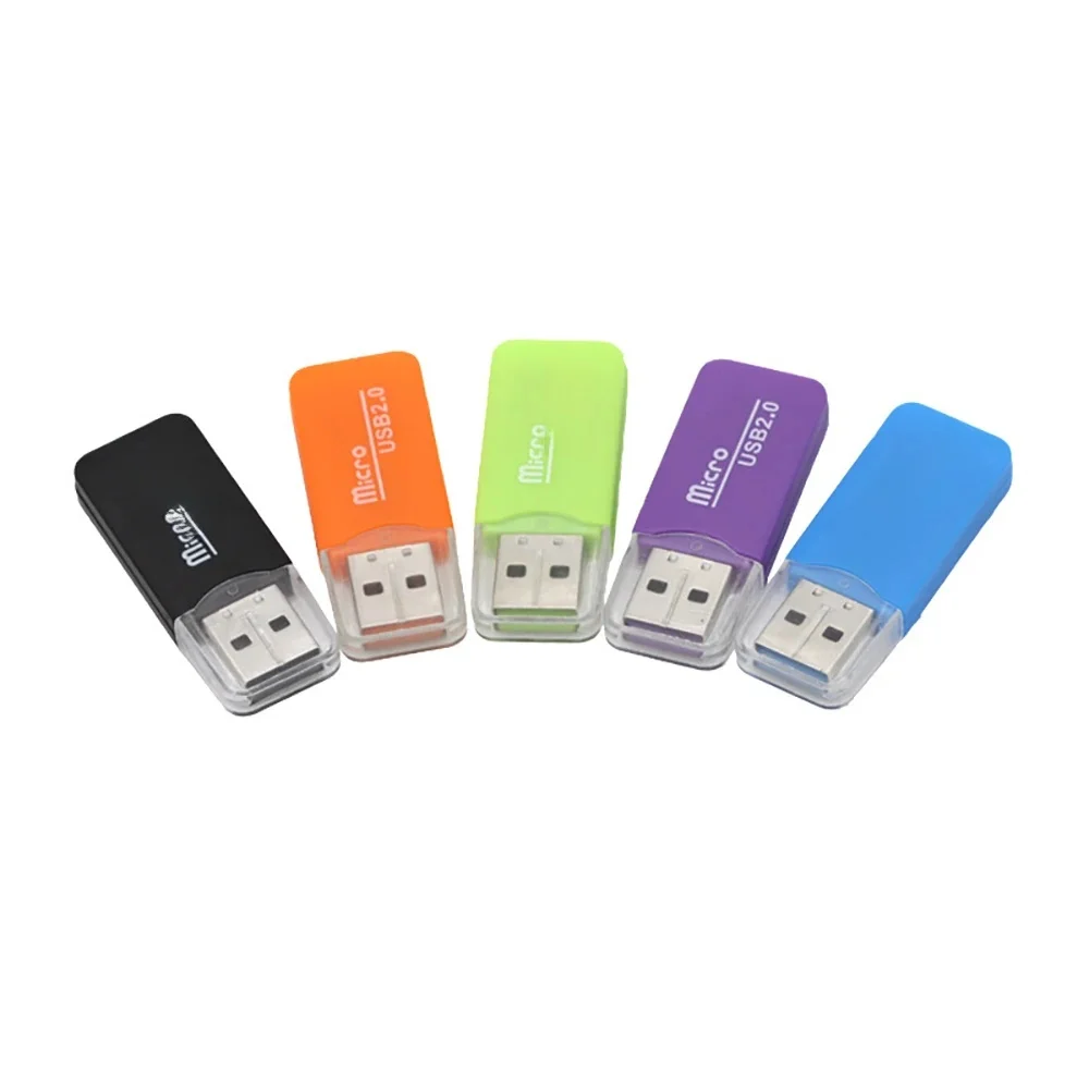 Couleur aléatoire Portable Mini USB 2.0 TF lecteur de carte mémoire micro SD adaptateur TF haute vitesse pour PC ordinateur Portable haut-parleur de véhicule