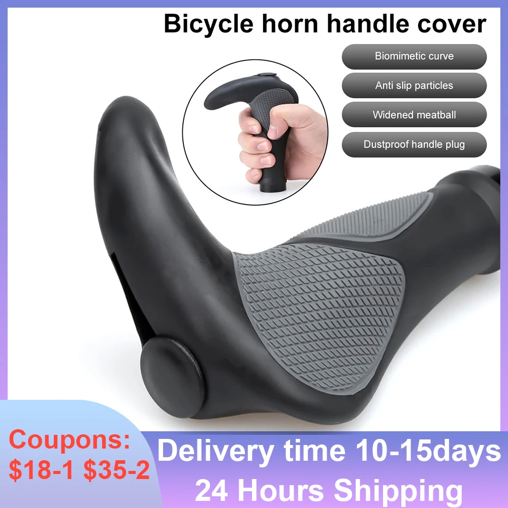 

1 Pair Mountain Bike Bicycle Handlebar Grips Anti-Slip Rubber Bicycle Grips Shock Absorption MTB Road Bike Handle Bar Grip