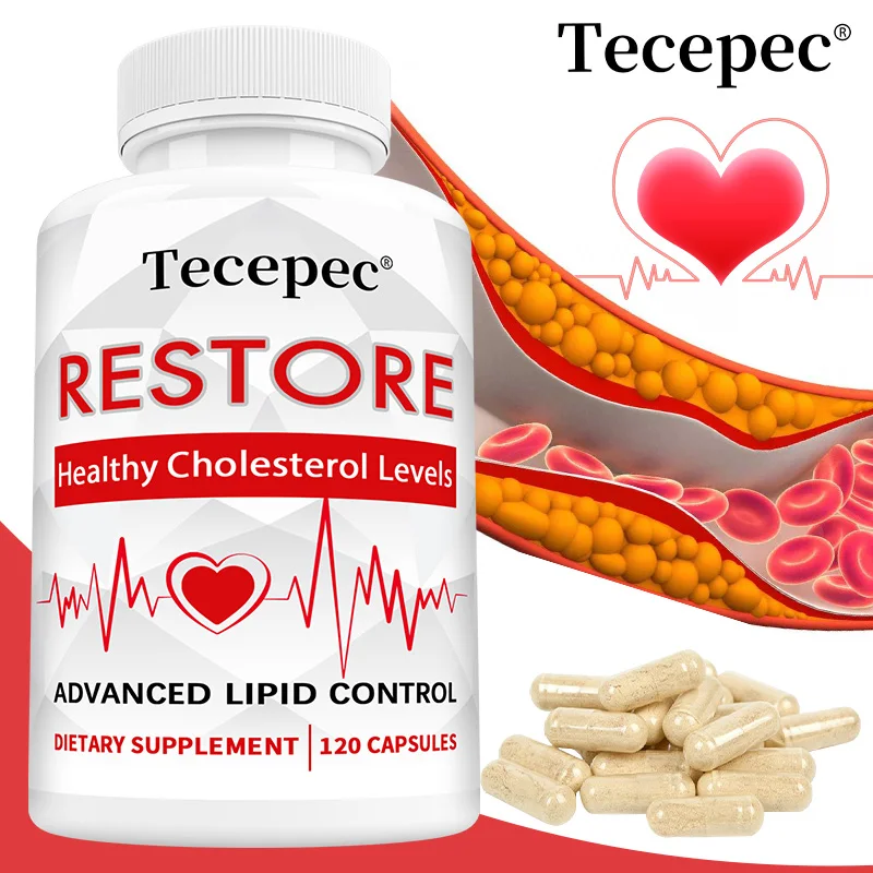 Cholesterol Supplement Capsules, Red Yeast Rice & Grape Seed, Supports Cholesterol, Cardiovascular, Metabolism & Liver Care