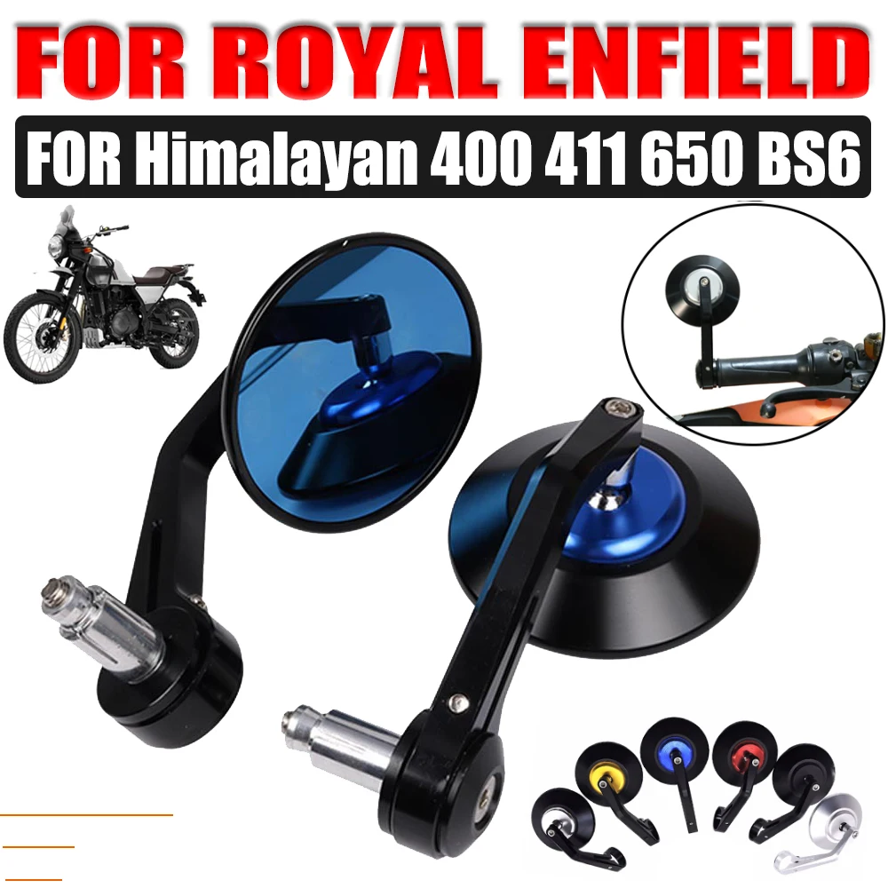 For Royal Enfield Himalayan 400 411 INT 650 BS6 INT650 Motorcycle Retro Rear View Mirror Side Mirror Handlebar Bar End Rearview