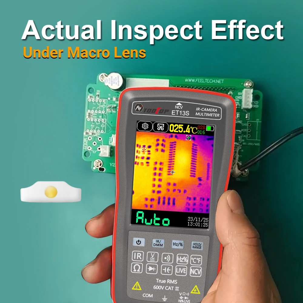 Lente macro para câmera térmica TOOLTOP ET13S Lente macro dedicada ET13S para inspeção de PCB