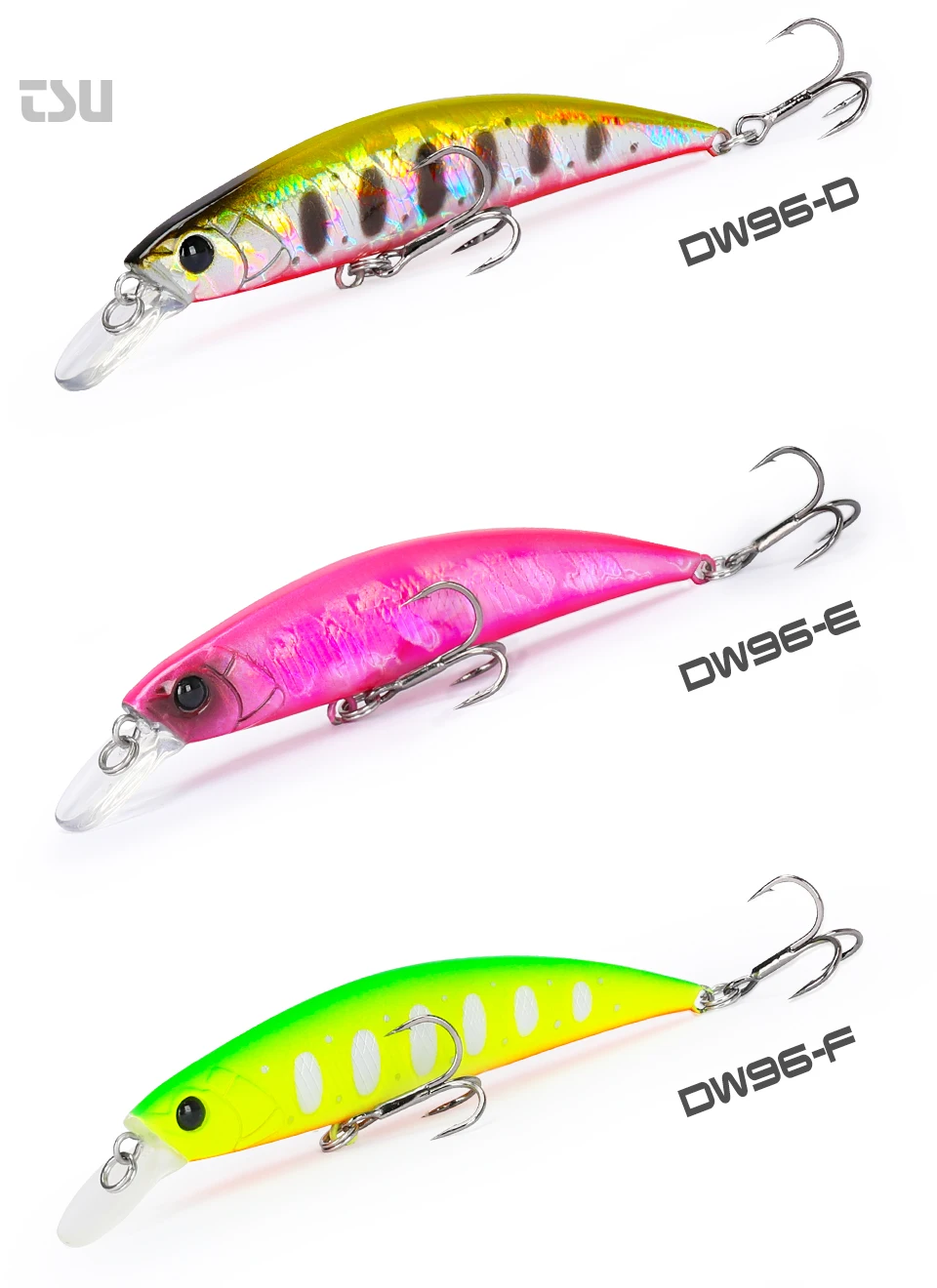 TSURINOYA Angeln Lure Sinking Minnow 80S 12g DW96 8cm Multi-farbe Rockfish Jerkbait Harten Köder Süßwasser salzwasser Wobbler – Detail 15