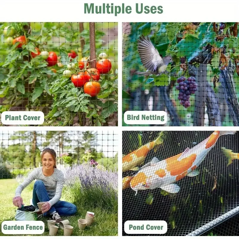 Garden Bird Netting Deer Fence Net Heavy Duty Mesh Animal Barrier Squirrels Fruits Vegetables Flowers Plant Protection