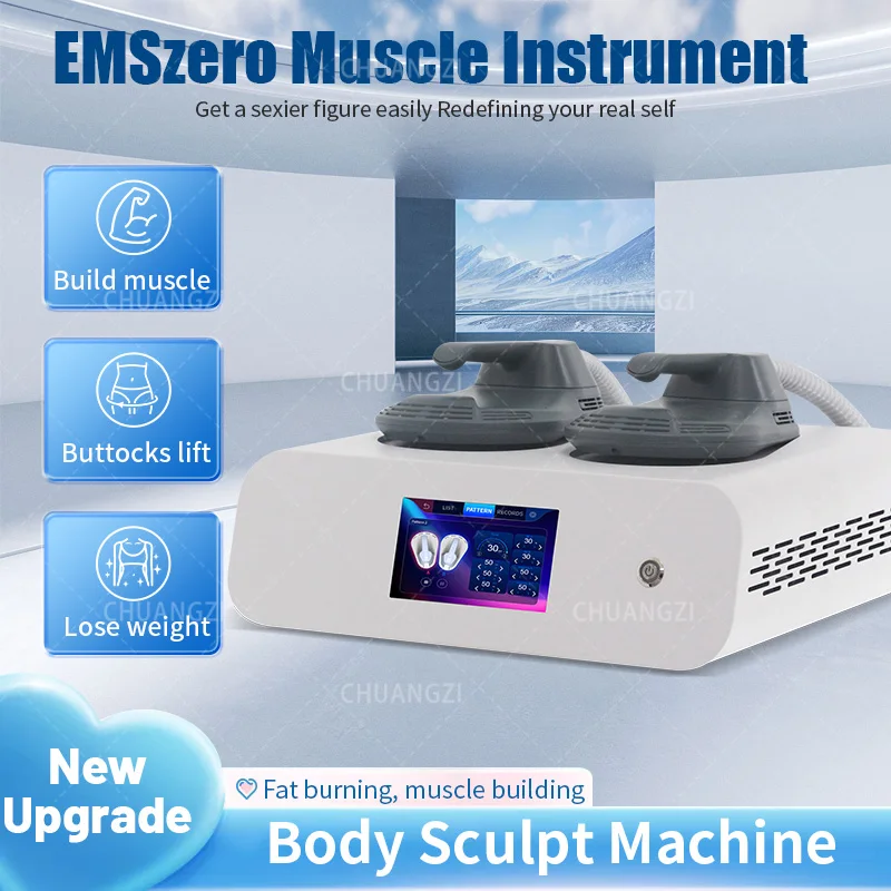 2025 Professional Portable EMS Body Slimming PRO Muscle Stimulation Fat Removal EMSzero RF Body Sculpting Machine with 2 Handle