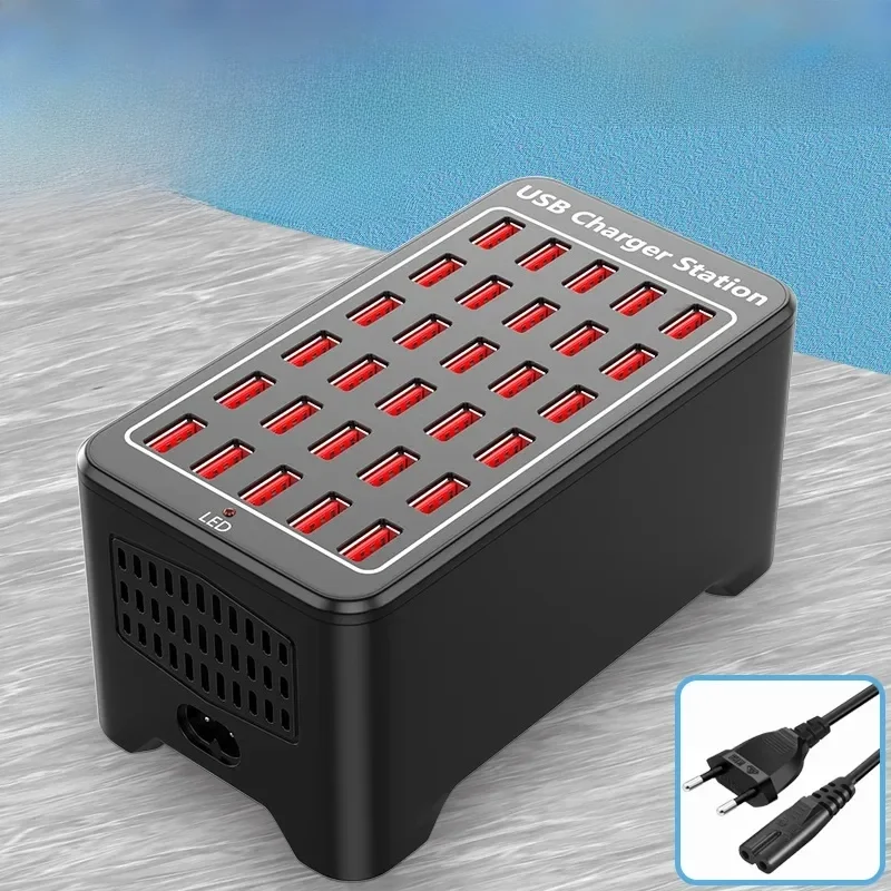 150W USB Lader 10 15 20 25 30 Poorten HUB Universele Muur Desktop Snelle Laadstation Dock voor Mobiele telefoon Power Adapter