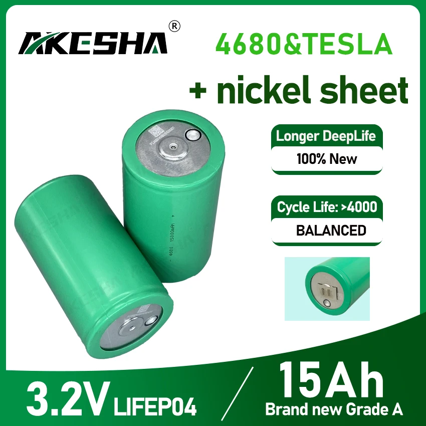 2023 New Model 3.2V Lifepo4 15Ah 4680 Battery Cell 4680 For Motorhomes Electric Scooters Bicycles tools EV RV Boat Fast delivery