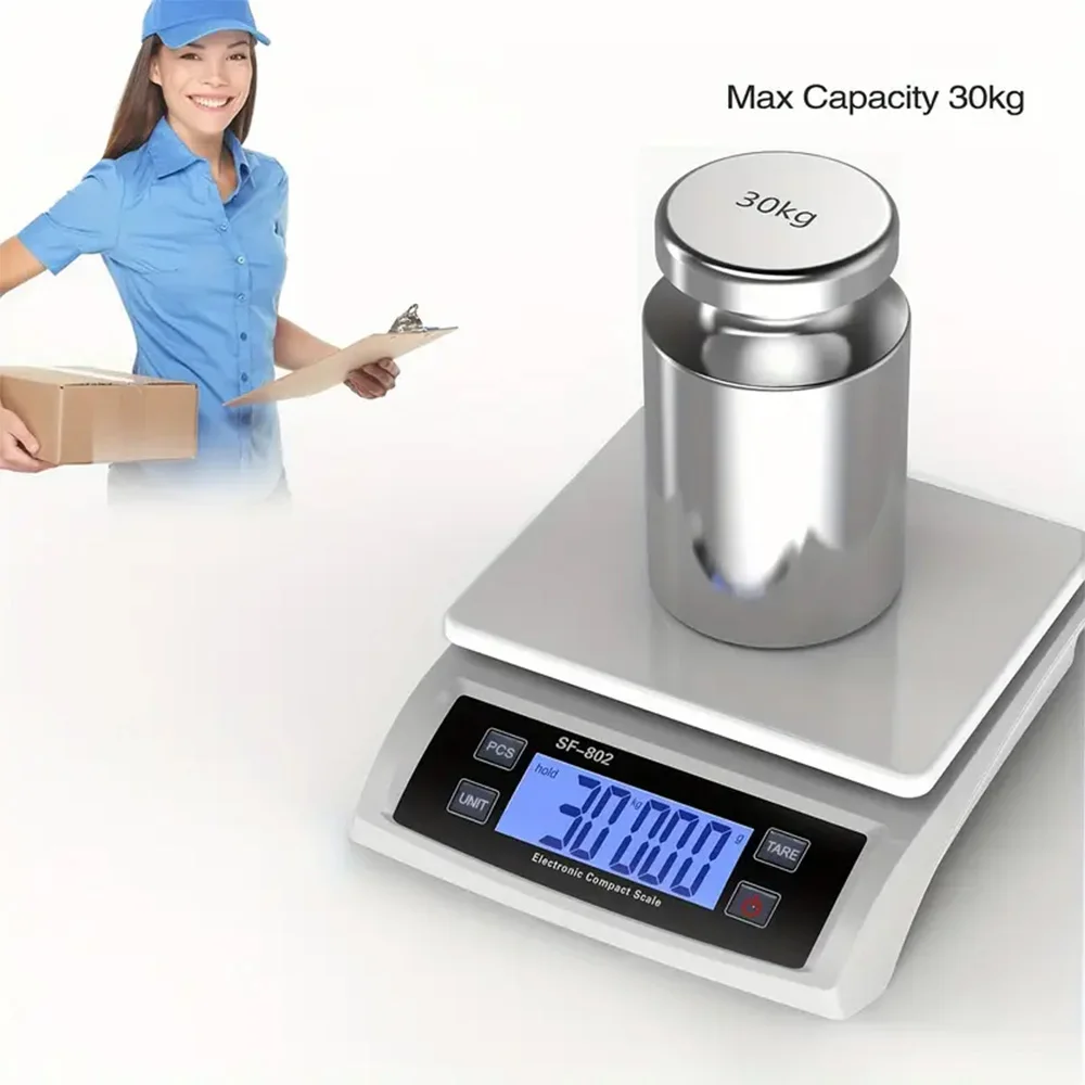 30 كجم /1 جرام LCD ميزان المطبخ الرقمي عالية الدقة المنزل الغذاء الطب الأجهزة الموازين قياس كجم جرام رطل أوقية