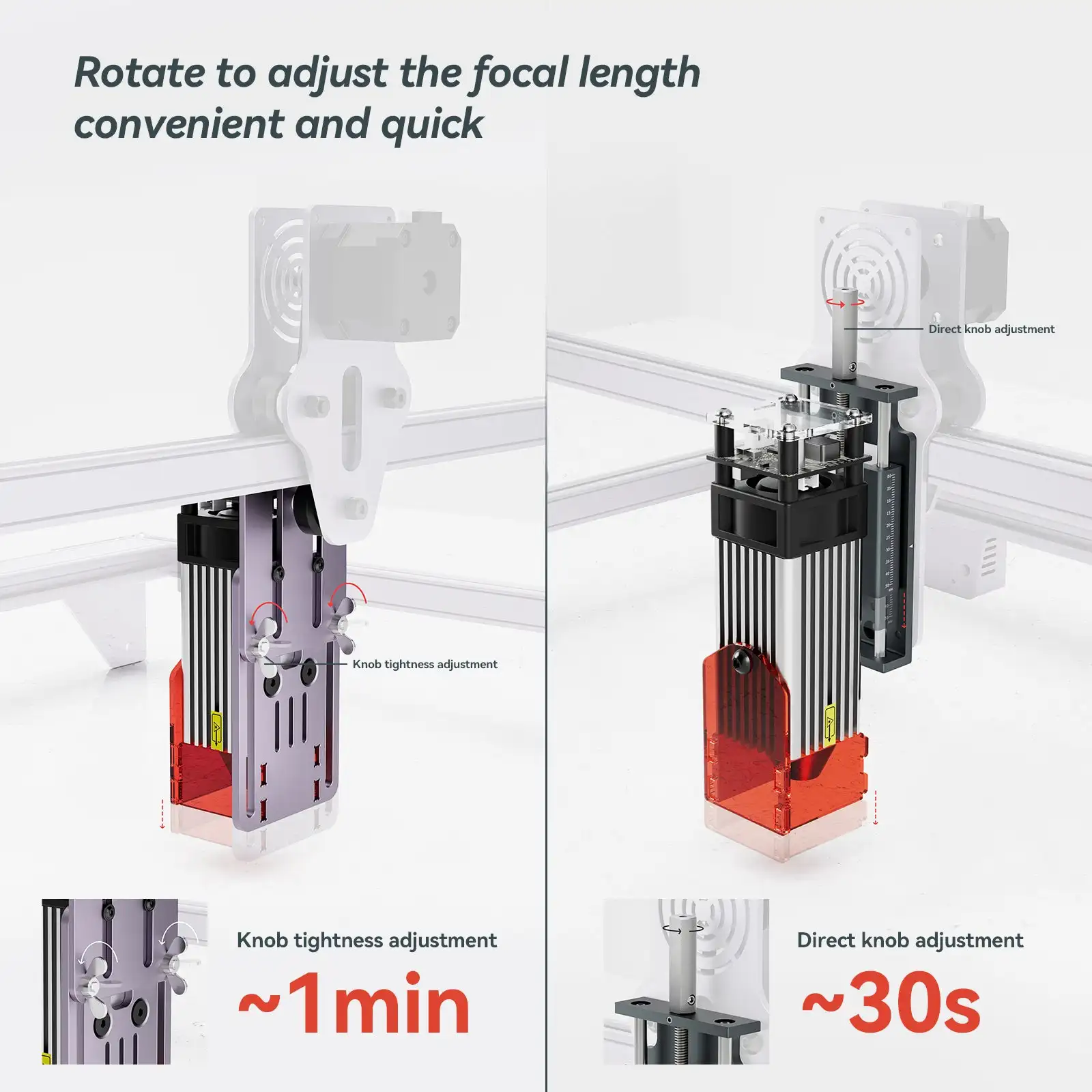 Imagem -03 - Atomstack Z-axis Ajustador de Altura para Gravador a Laser Foco Preciso Operar Facilmente Terno para A5pro X20 Pro S20 Pro A20 Pro A20 Pro