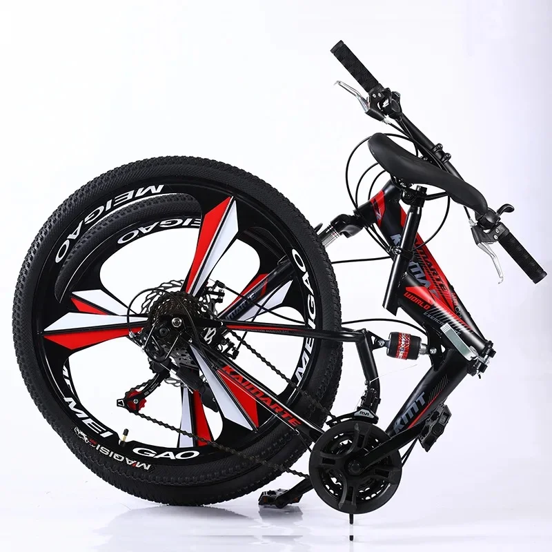 AliExpress NONE 26 ", 24", 21 Speed, 24 ", 27 Speed Foldable Road Bikes with Dual Disc Brakes, Mountain Bike, Racing Bicycle,