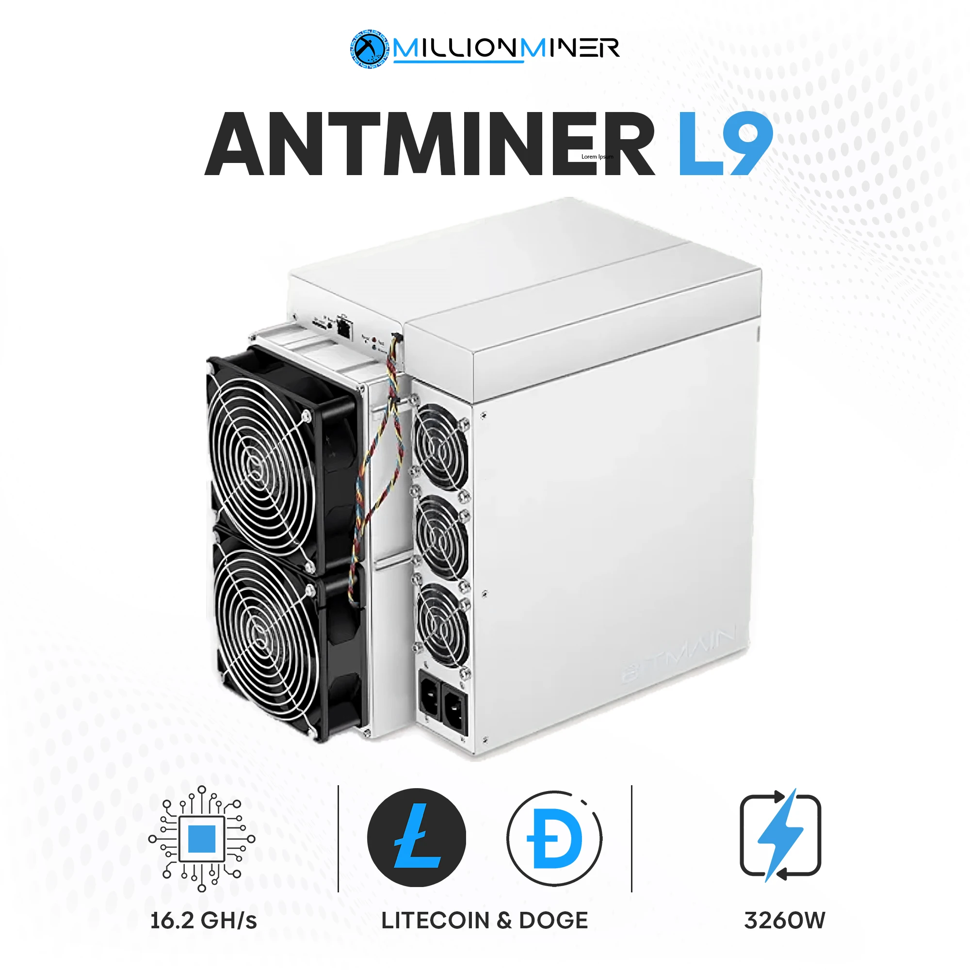 S. BUY WITH HAPPINESS BUY 10 AND GET 5 FREE NEW Bitmain Antminer L9 Litecoin & Dogecoin Miner 16.2Gh/s